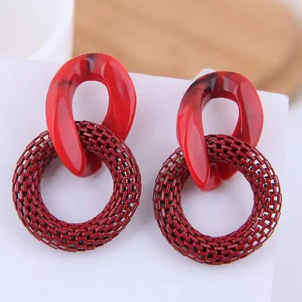 Red Acrylic earrings